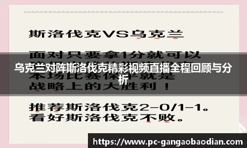 乌克兰对阵斯洛伐克精彩视频直播全程回顾与分析
