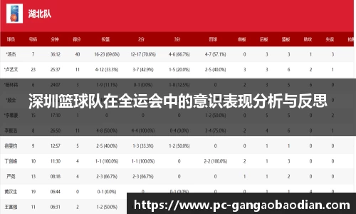 深圳篮球队在全运会中的意识表现分析与反思